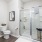 Primary Bathroom walk glass door framed in shower